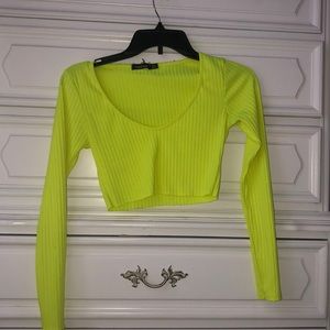 boohoo neon crop top